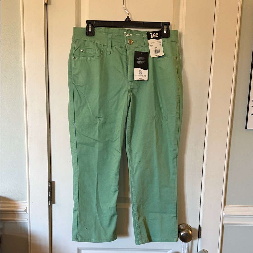 Lee Women's Mint Green Straight Leg Jeans